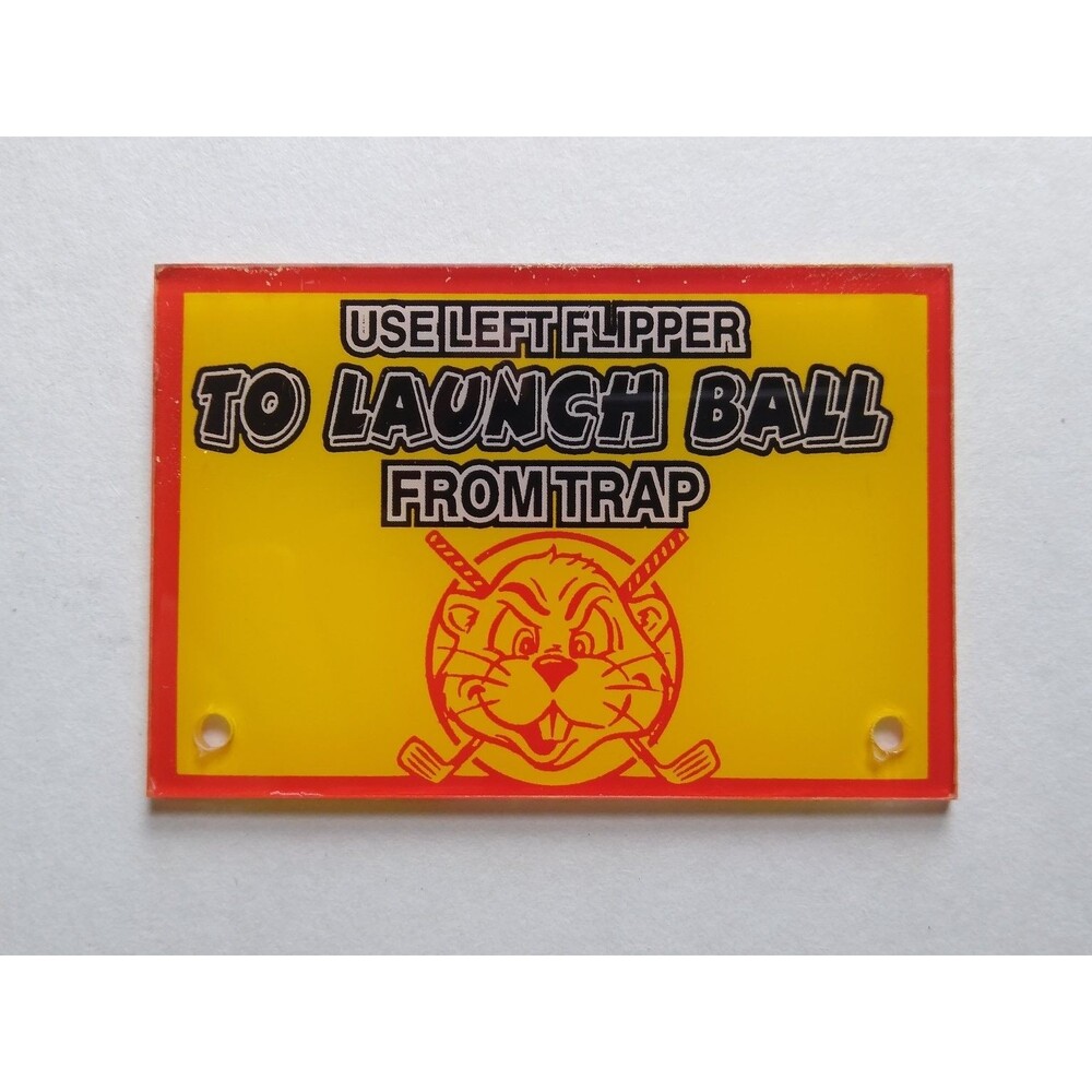 No Good Gofers Pinball Playfield Instruction Plastic Sign Gopher Golf Clubs